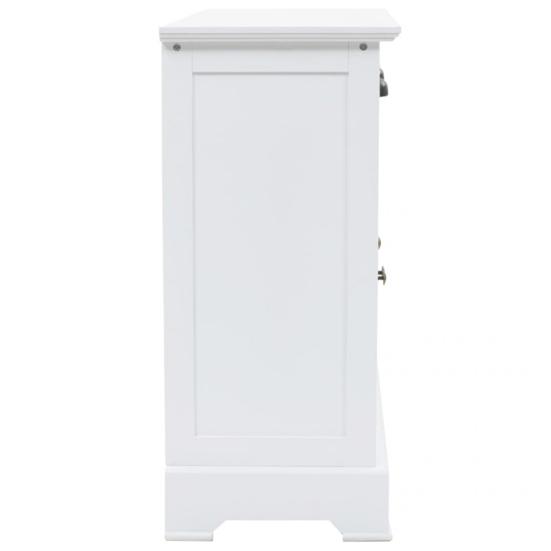 Komoda 3-drzwiowa, MDF i drewno sosnowe, 105 x 35 x 77,5 cm