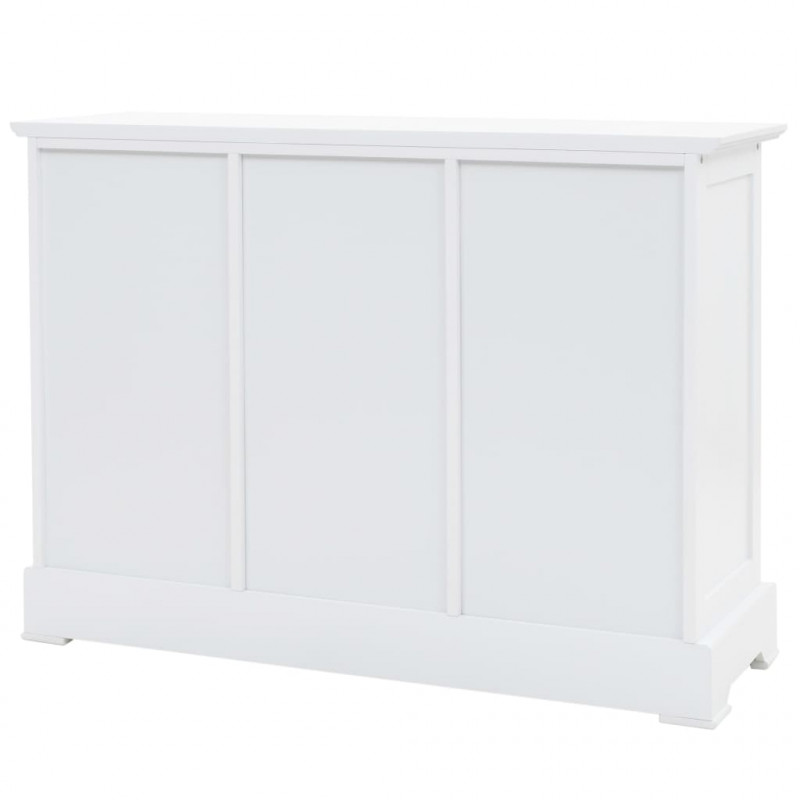 Komoda 3-drzwiowa, MDF i drewno sosnowe, 105 x 35 x 77,5 cm