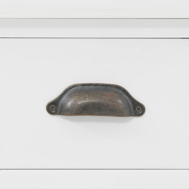 Komoda 3-drzwiowa, MDF i drewno sosnowe, 105 x 35 x 77,5 cm