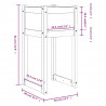 Donice, 2 szt., czarny, 40x40x81 cm, lite drewno sosnowe