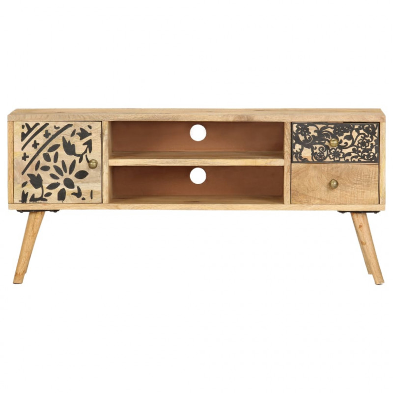 Szafka pod TV, 100x30x45 cm, lite drewno mango