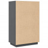 Szafka, szara, 67x40x108,5 cm, lite drewno sosnowe