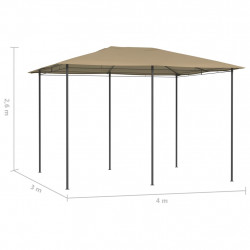 Altana 3x4x2,6 m, kolor taupe, 160 g/m²