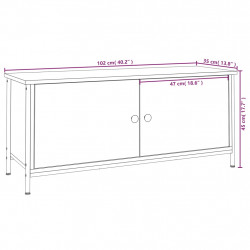 Szafka pod TV, dąb sonoma, 102x35x45 cm materiał drewnopochodny