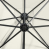 Parasol wiszący z lampkami LED i słupkiem, 300 cm, piaskowy