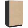Kredens, czarny, 67x40x108,5 cm, lite drewno sosnowe