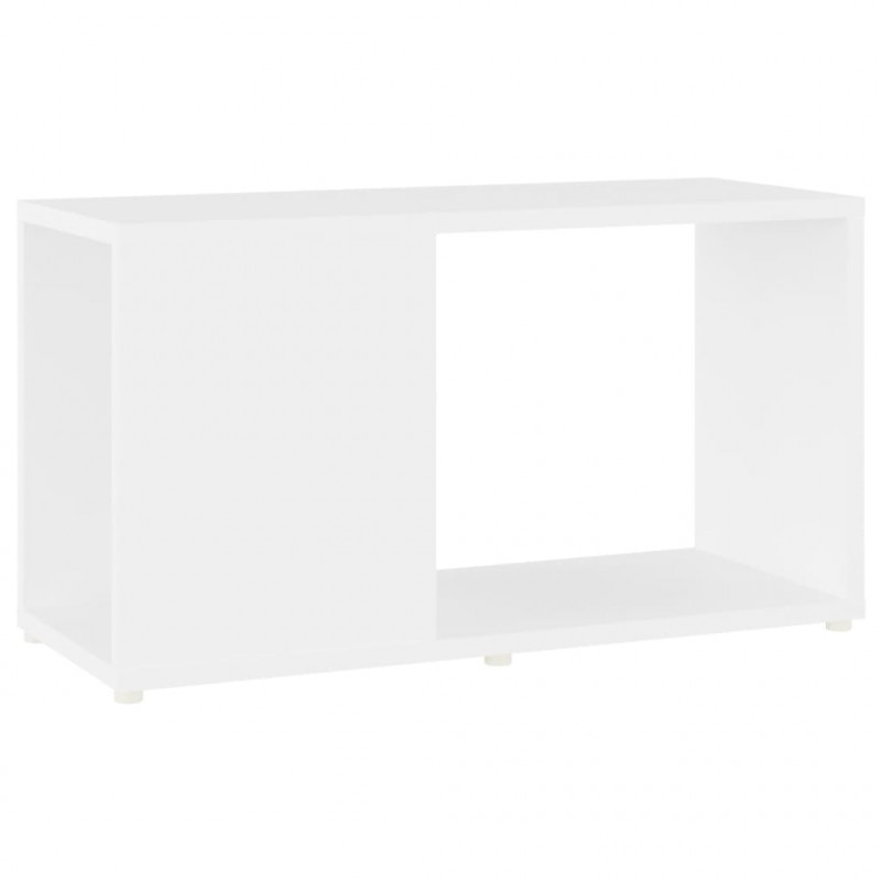 Szafka pod TV, biała, 60x24x32 cm, materiał drewnopochodny