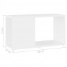 Szafka pod TV, biała, 60x24x32 cm, materiał drewnopochodny