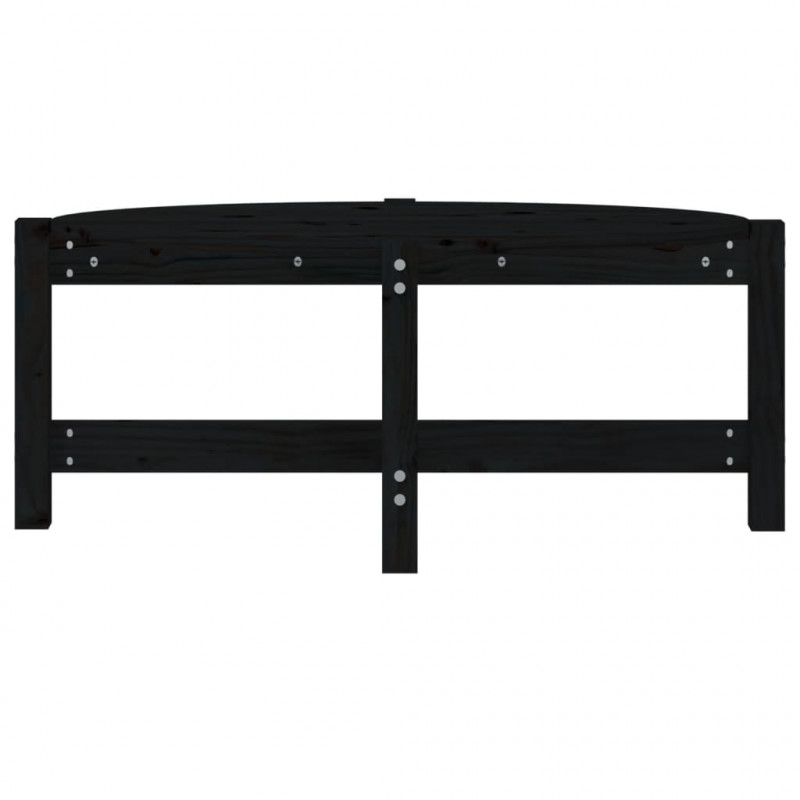 Stolik kawowy, czarny, 87x48x35 cm, lite drewno sosnowe