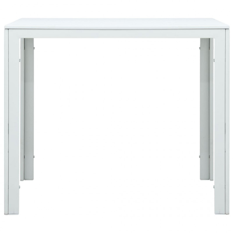Stolik kawowy, biały, 78x78x74 cm, HDPE o wyglądzie drewna