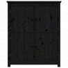 Szafka, czarna, 83x41,5x100 cm, lite drewno sosnowe