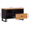 Szafka pod TV, 80x33x46 cm, akacja i materiał drewnopochodny