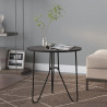 Stolik herbaciany, czarny, 48 cm, MDF i żelazo