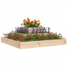 Donica, 80x80x27 cm, lite drewno sosnowe