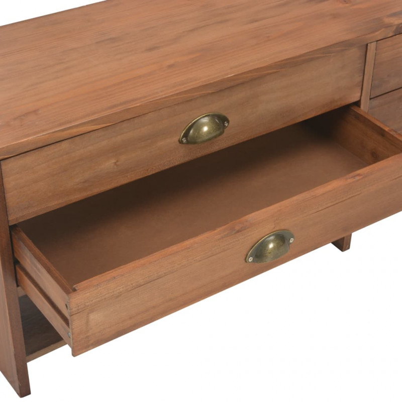 Szafka pod TV z 4 szufladami, 120x30x40 cm, lite drewno jodłowe