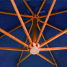 Parasol ogrodowy wiszący, jodłowy słupek, niebieski, 3,5x2,9 m