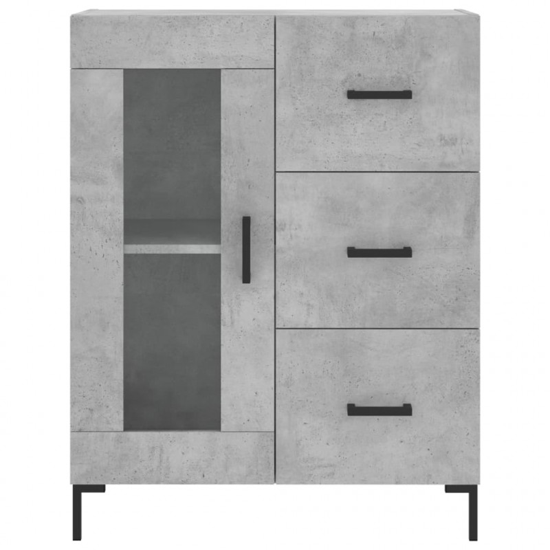 Szafka, szarość betonu, 69,5x34x90 cm, materiał drewnopochodny