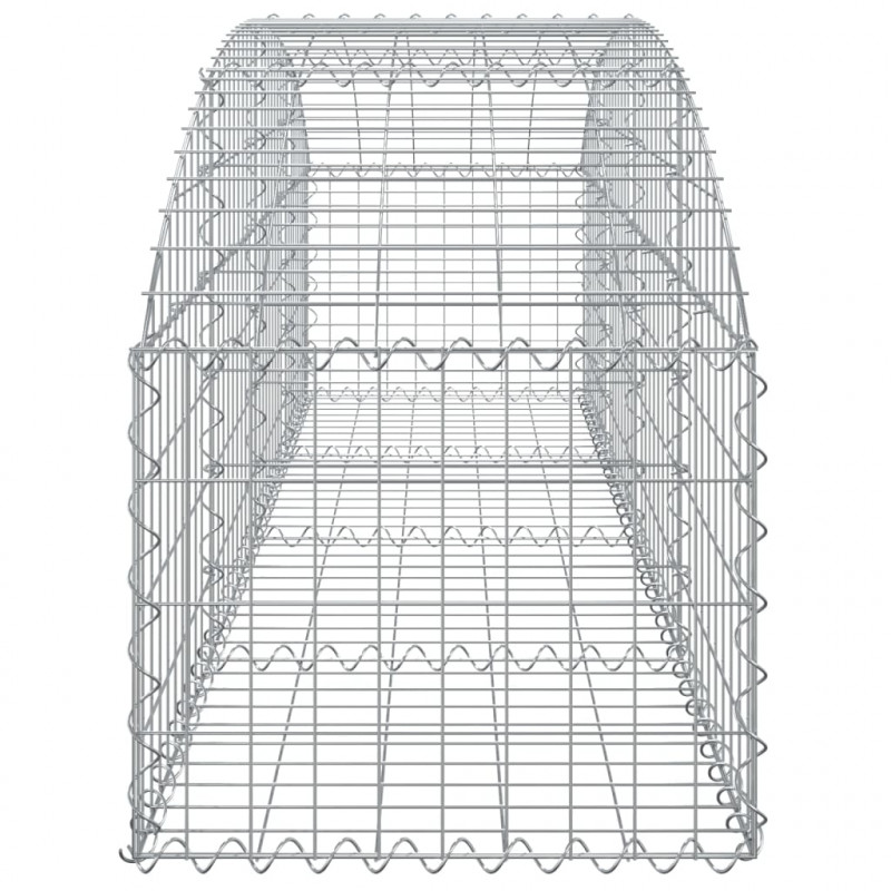 Łukowaty kosz gabionowy, 200x50x40/60 cm, galwanizowane żelazo
