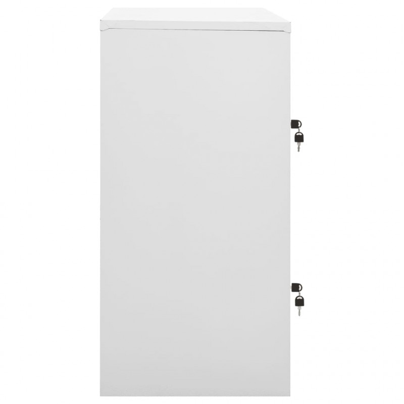 Szafka zamykana na klucz, szaro-czerwona, 90x45x92,5 cm, stal