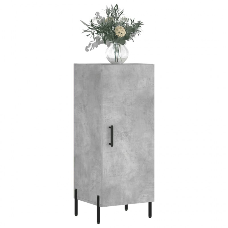 Szafka, szarość betonu, 34,5x34x90 cm, materiał drewnopochodny