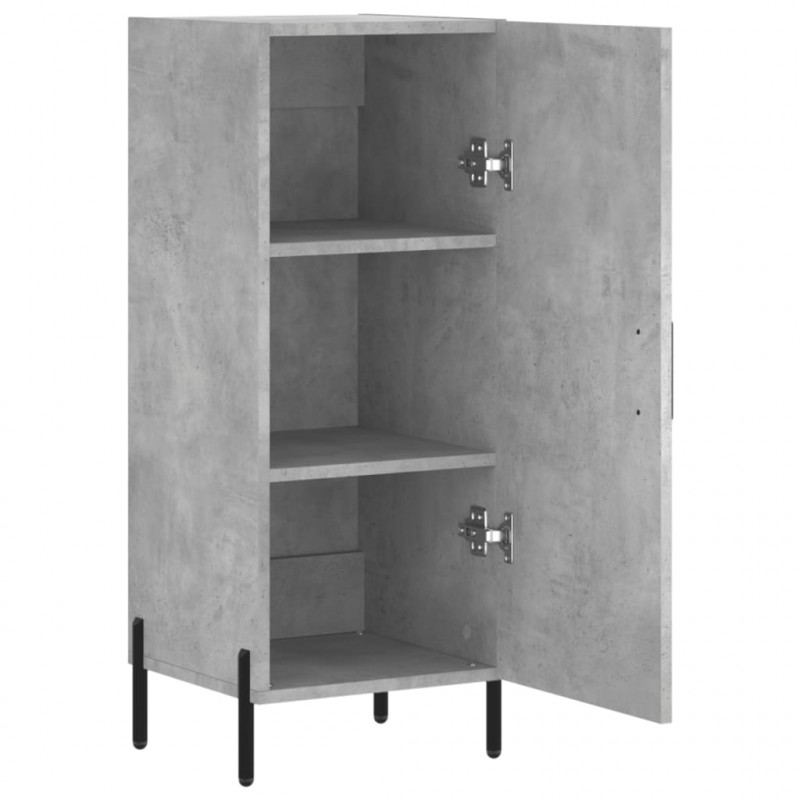 Szafka, szarość betonu, 34,5x34x90 cm, materiał drewnopochodny