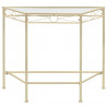 Stolik boczny w stylu vintage, metalowy, 87 x 34 x 73 cm, złoty