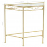 Stolik boczny w stylu vintage, metalowy, 87 x 34 x 73 cm, złoty