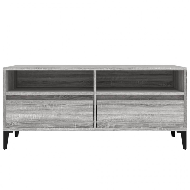 Szafka pod TV, szary dąb sonoma, 100x34,5x44,5 cm