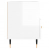 Szafka pod TV, biała, wysoki połysk, 80x36x50 cm