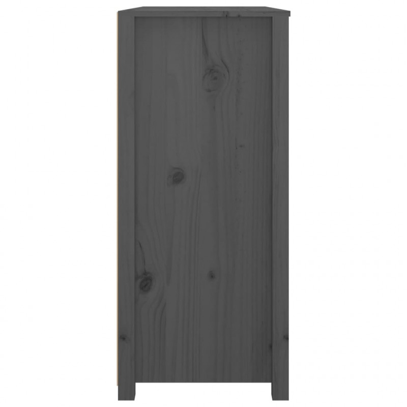 Komoda, szary, 100x40x90 cm, lite drewno sosnowe