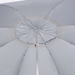 Parasol plażowy ze ściankami bocznymi, niebieski, 215 cm