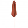 Parasol ogrodowy na drewnianym słupku, 270 cm, terakota