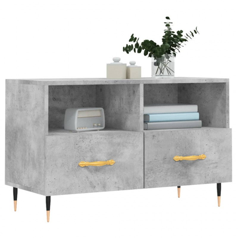 Szafka pod TV, szarość betonu, 80x36x50 cm