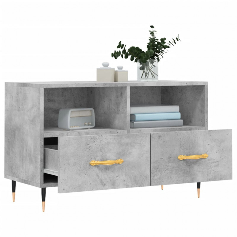 Szafka pod TV, szarość betonu, 80x36x50 cm