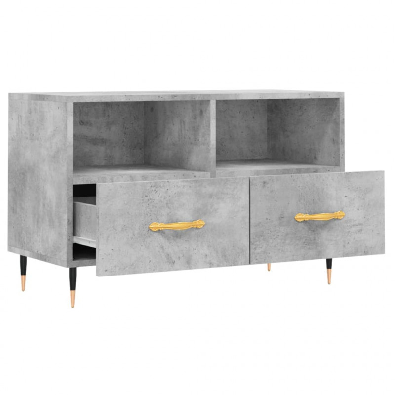 Szafka pod TV, szarość betonu, 80x36x50 cm