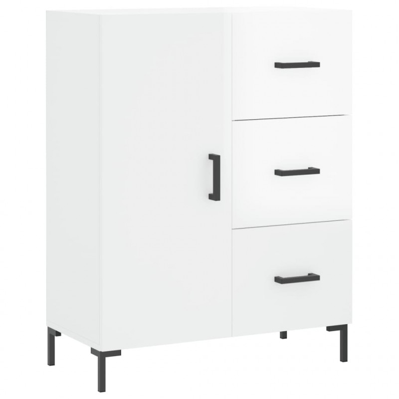 Szafka, biała, połysk, 69,5x34x90 cm, materiał drewnopochodny