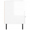 Szafka pod TV, biała, wysoki połysk, 80x36x50 cm