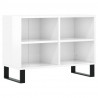 Szafka pod TV, biała, wysoki połysk, 69,5x30x50 cm