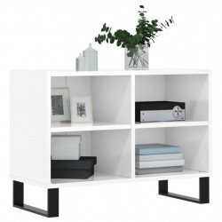 Szafka pod TV, biała, wysoki połysk, 69,5x30x50 cm