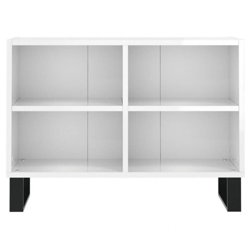 Szafka pod TV, biała, wysoki połysk, 69,5x30x50 cm