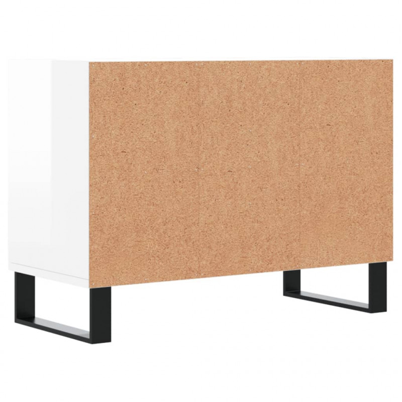 Szafka pod TV, biała, wysoki połysk, 69,5x30x50 cm