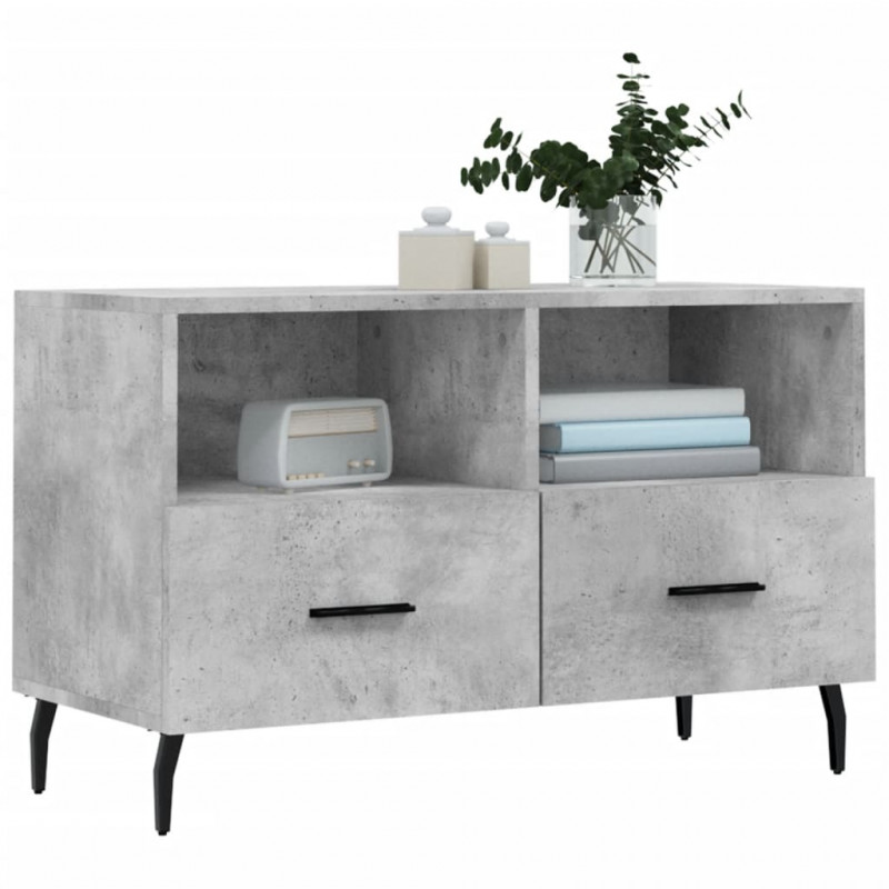 Szafka pod TV, szarość betonu, 80x36x50 cm