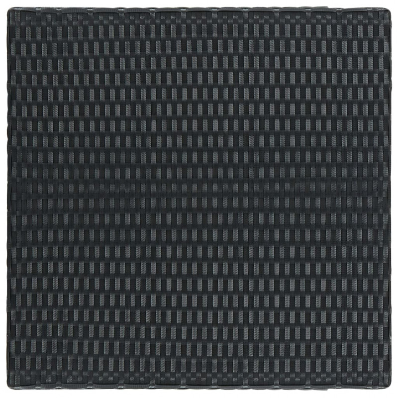 Ogrodowy stolik barowy, czarny, 60,5x60,5x110,5 cm, polirattan