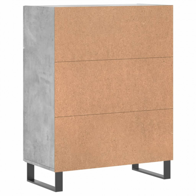Szafka, szarość betonu, 69,5x34x90 cm, materiał drewnopochodny