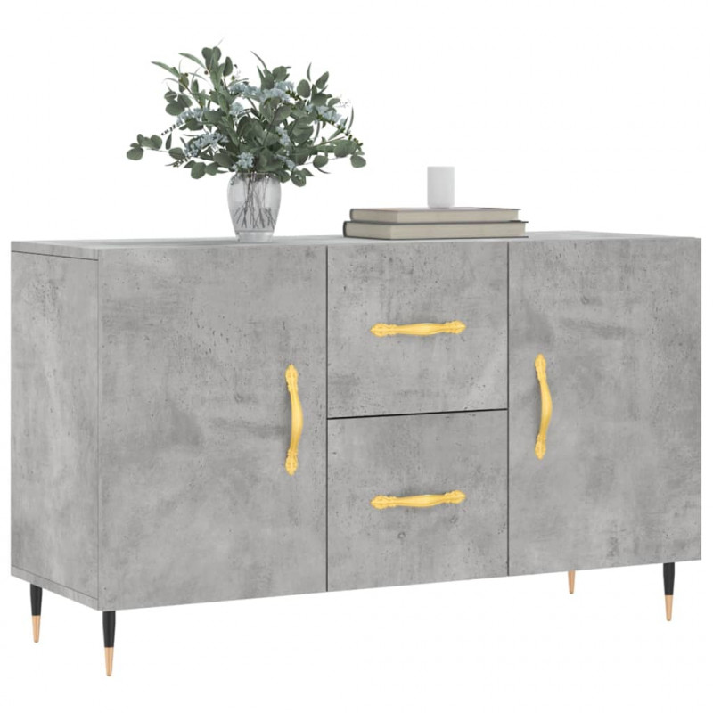Komoda, szarość betonu, 100x36x60 cm, materiał drewnopochodny