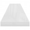 Półki ścienne 4 szt., wysoki połysk, biel, 120x23,5x3,8 cm, MDF