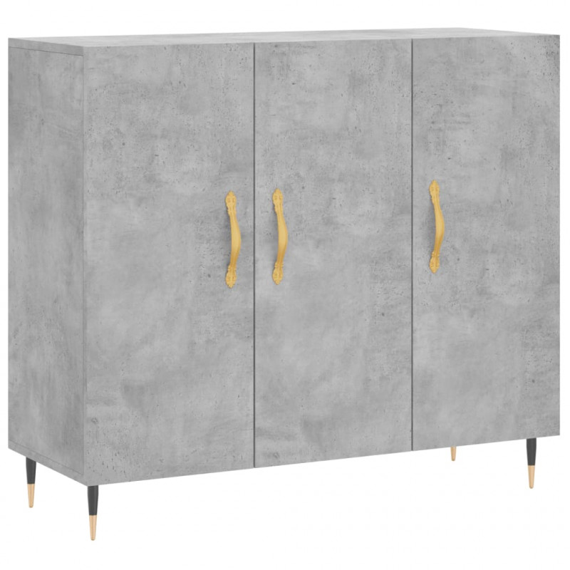 Szafka, szarość betonu, 90x34x80 cm, materiał drewnopochodny