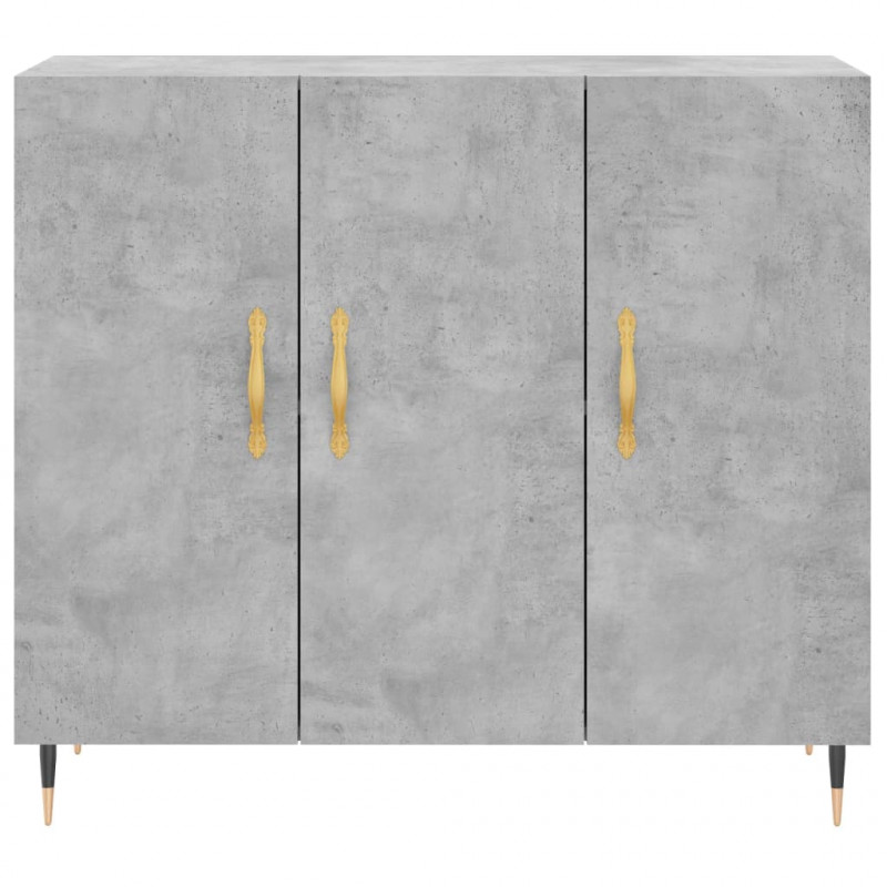 Szafka, szarość betonu, 90x34x80 cm, materiał drewnopochodny