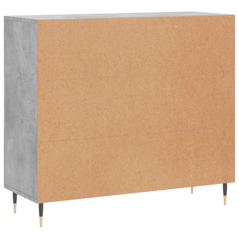 Szafka, szarość betonu, 90x34x80 cm, materiał drewnopochodny