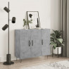 Szafka, szarość betonu, 90x34x80 cm, materiał drewnopochodny